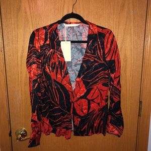 Zara Floral Top Size M TRF Collection